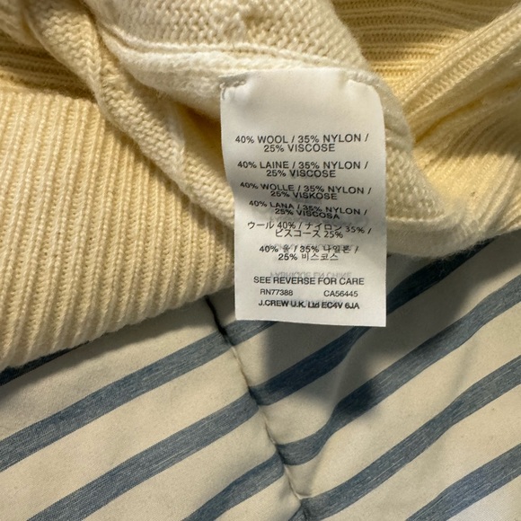 JCrew Ivory cable knit sweater - Picture 2 of 2